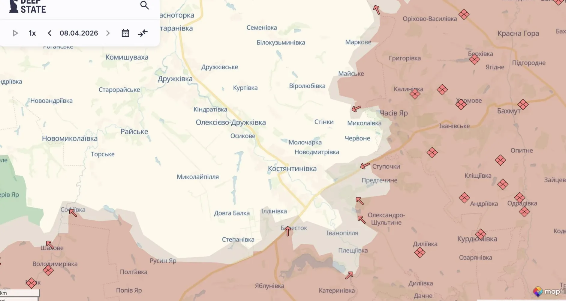 Росіяни мають просування в двох областях України: в DeepState показали оновлені мапи 2