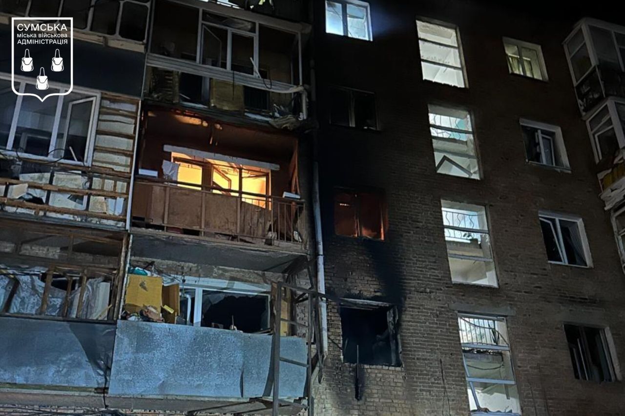 Наслідки атаки. Фото: Сумська МВА