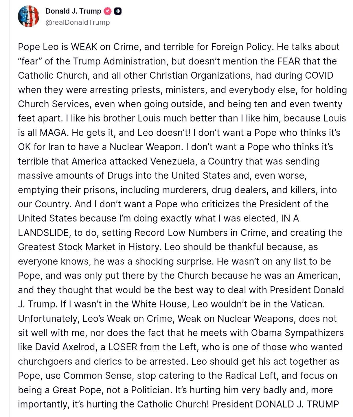 Пост Трампа