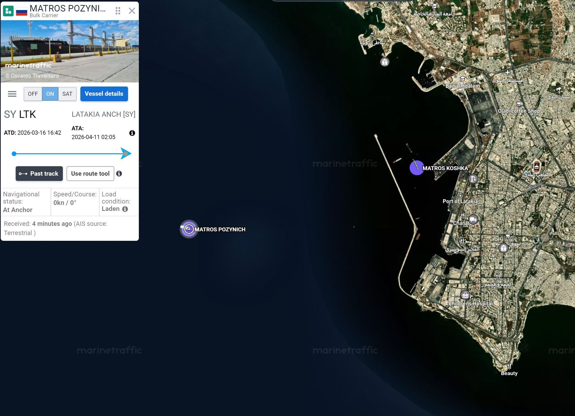 Порт Тартус и Латакиа, где разгружают украденное украинское зерно