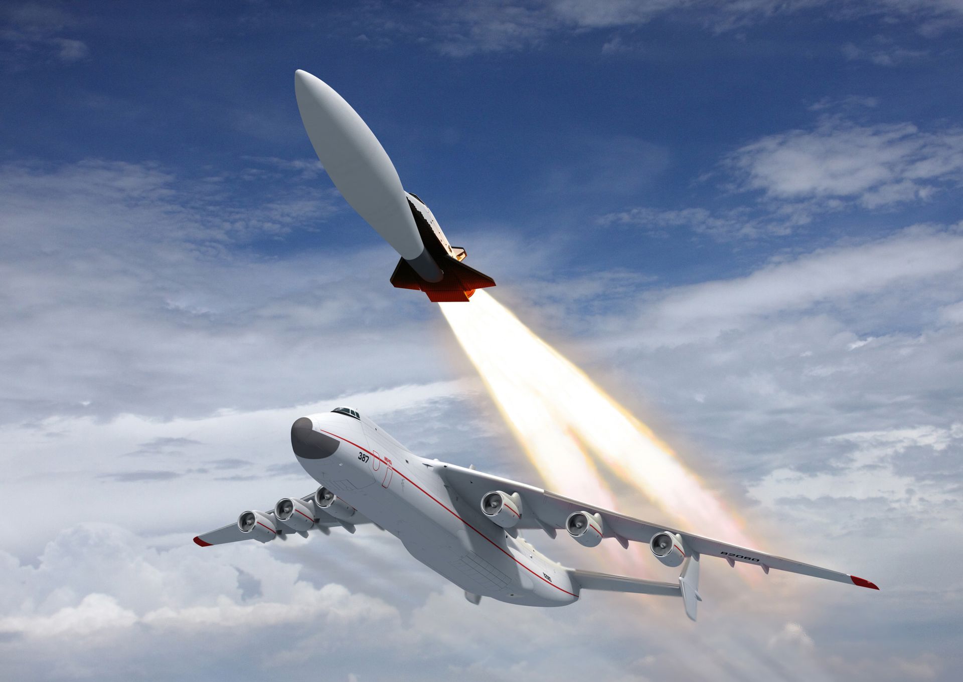 Технічно надскладний проєкт запуску в космос ракети з літака Мрія обговорювався у 2020 році. Запуск ракети з Мрії