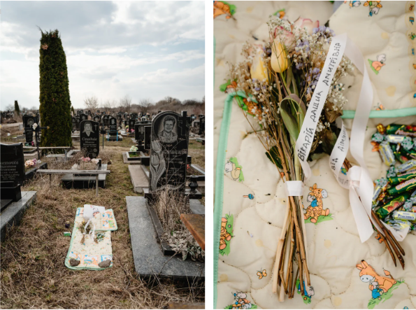 Місце перепоховання Даші на бердичівському кладовищі