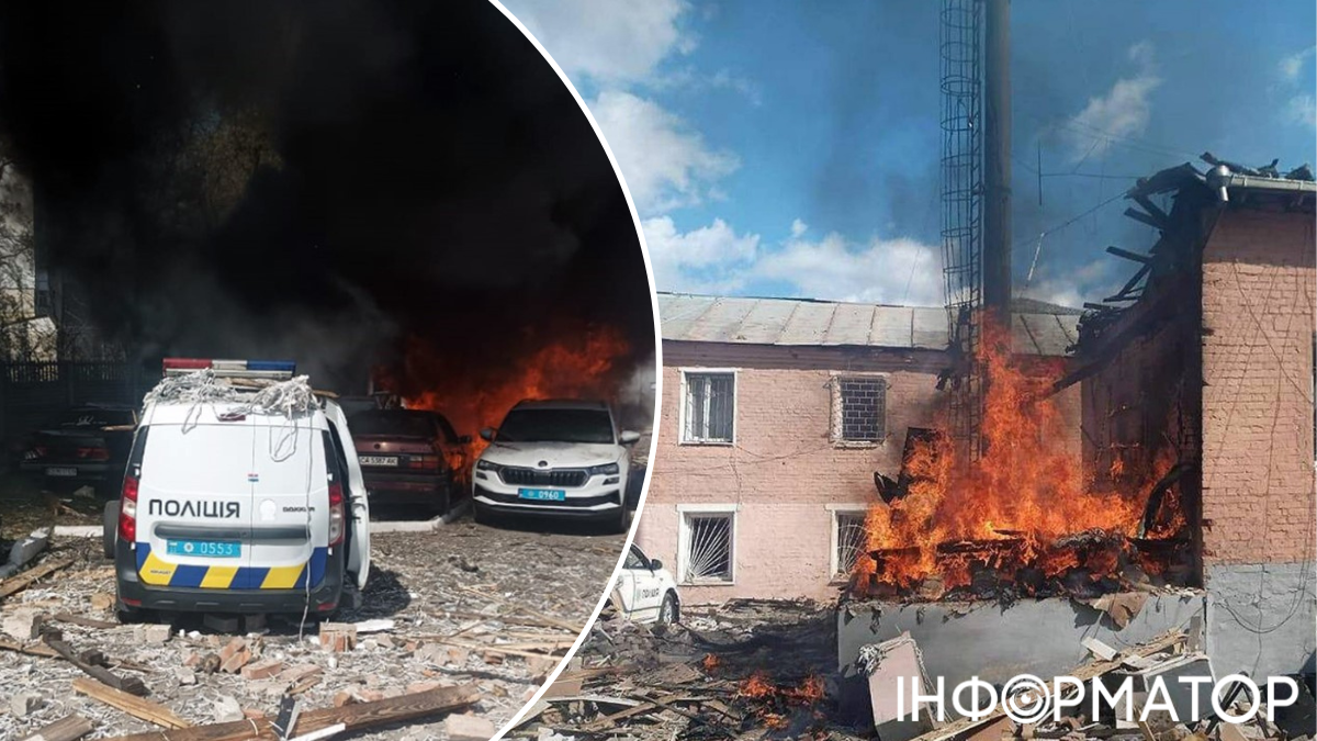 Російський дрон влучив у відділ поліції в Прилуках: є поранений