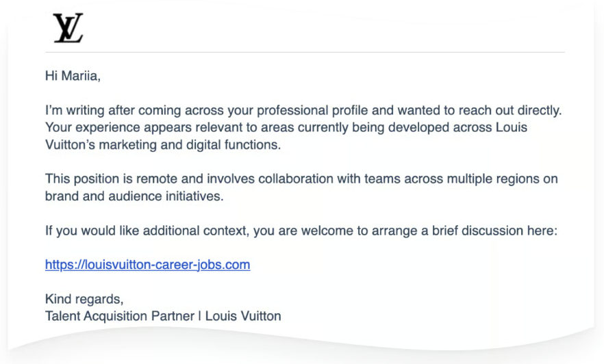 Мошеннические письма Фото: Work.ua