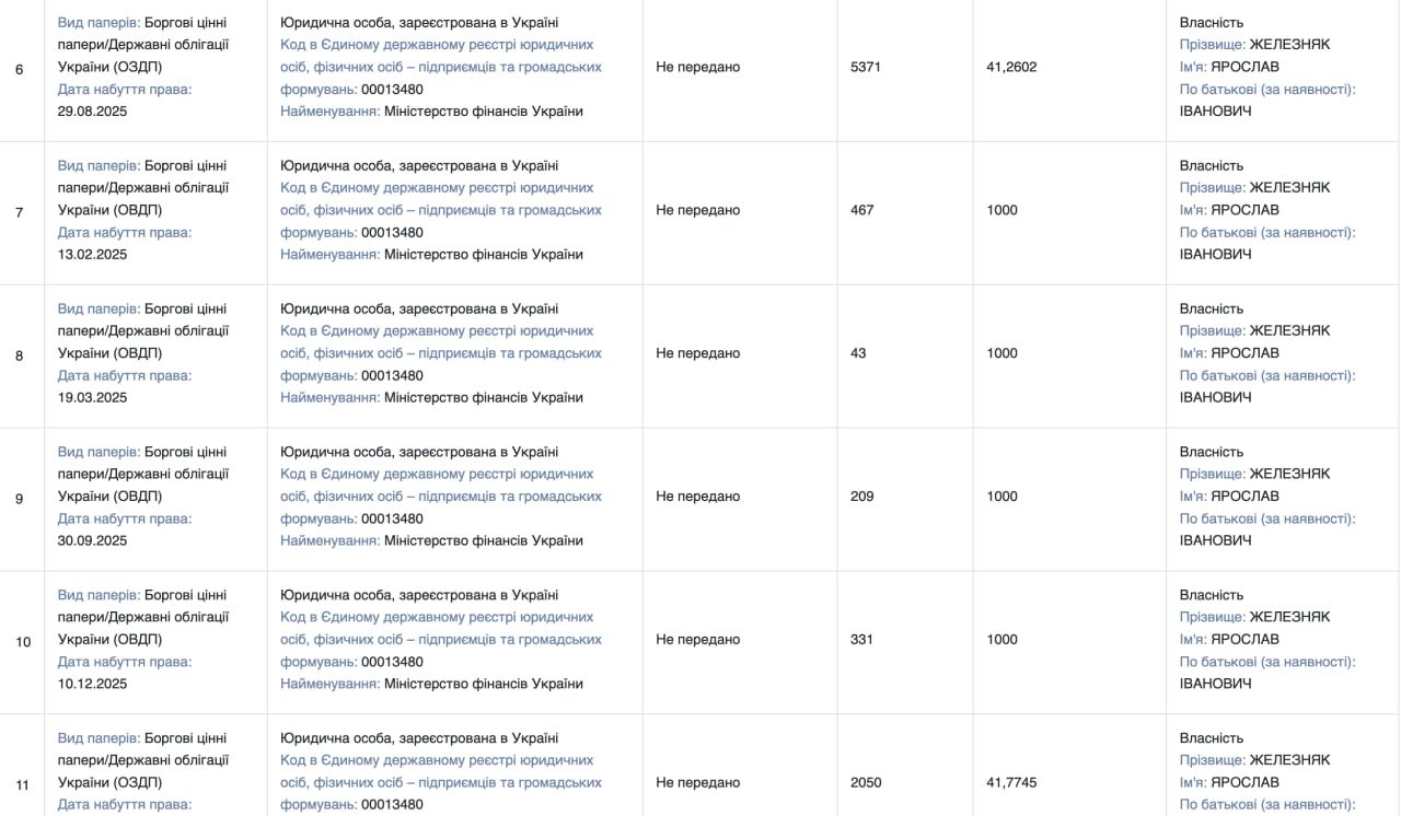 декларація Ярослава Железняка