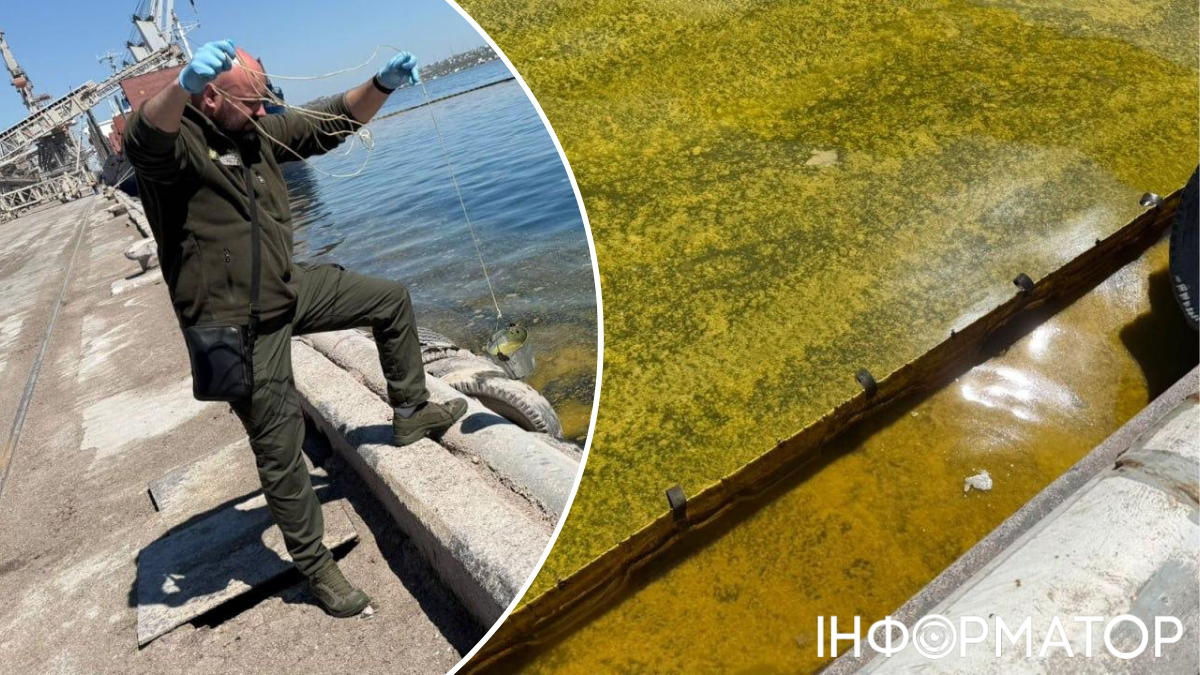 В Одесі тонни олії розтеклися по морю та утворили величезну пляму