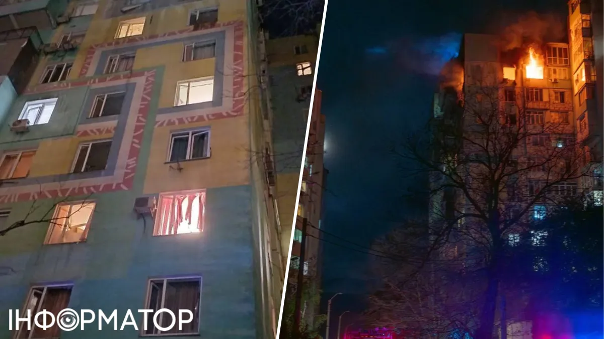 Дроны РФ атаковали Одессу: повреждены две многоэтажки, есть раненый