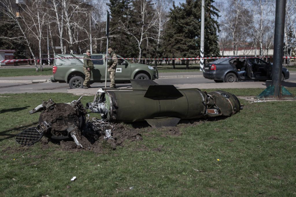 Вид на залізничну станцію Краматорська після ракетного обстрілу