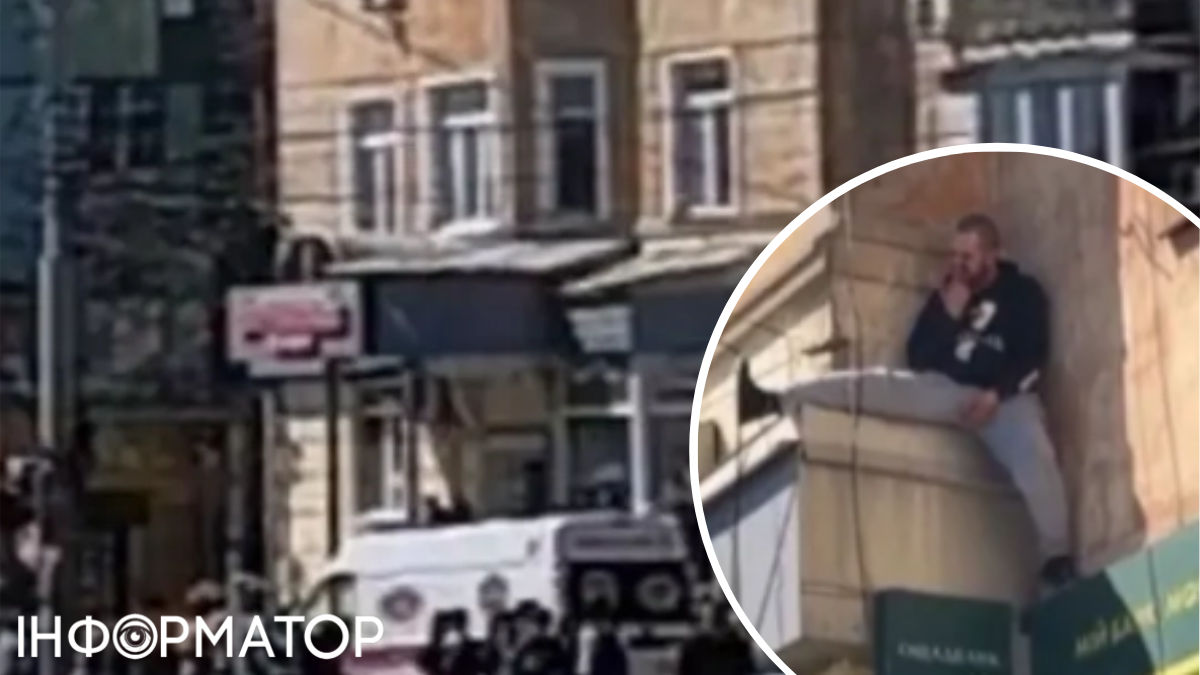 В Виннице мужчина залез на крышу магазина, убегая от ТЦК