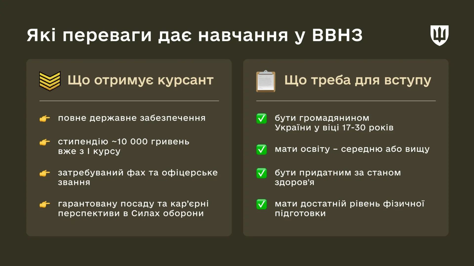 Государство гарантирует полное обеспечение будущим офицерам