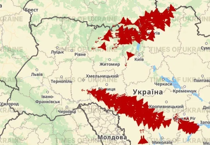 Направление движения дронов