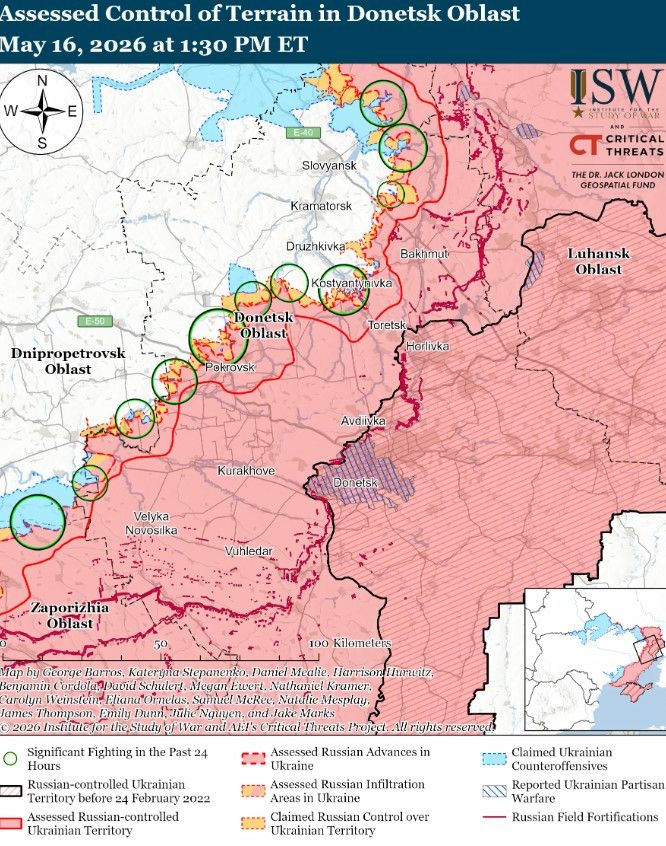 карта боевых действий