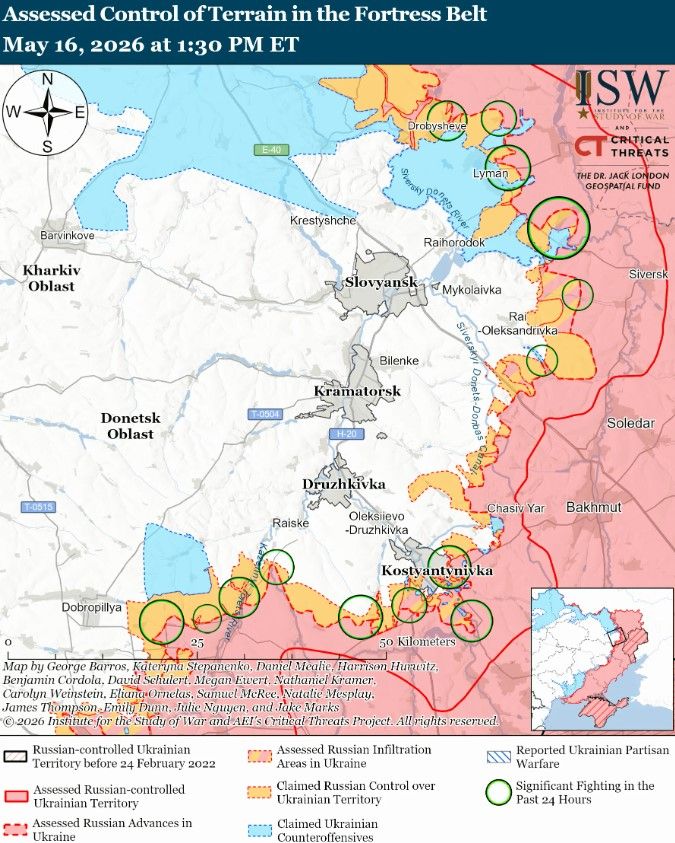 карта боевых действий