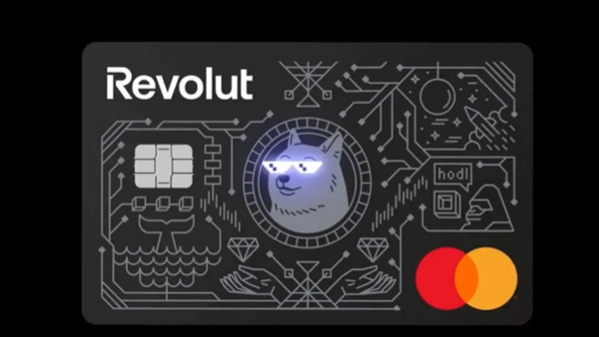 Revolut выпустил первую физическую криптокарту с LED-подсветкой в ​​дизайне Dogecoin