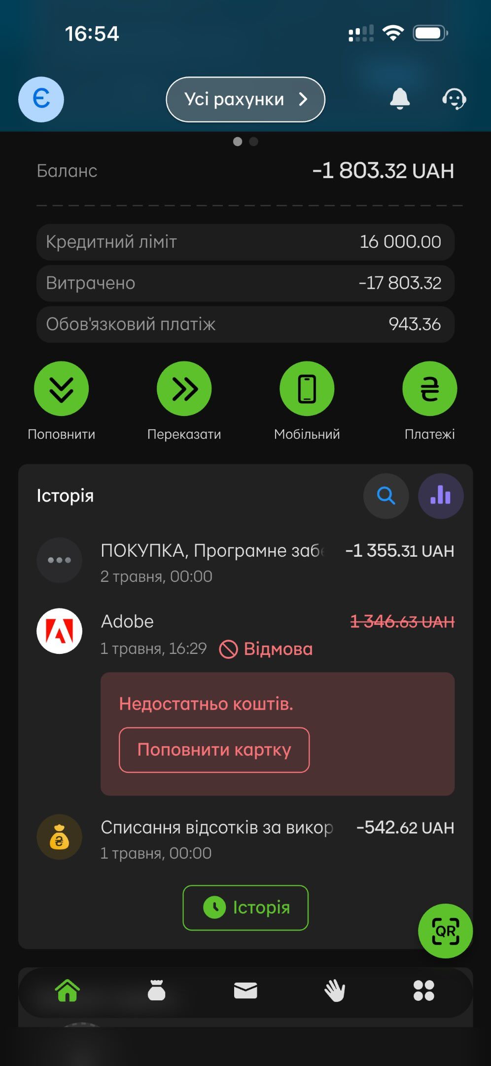 ПриватБанк навязал кредит без согласия клиентки и провел платеж в обход нулевого лимита.