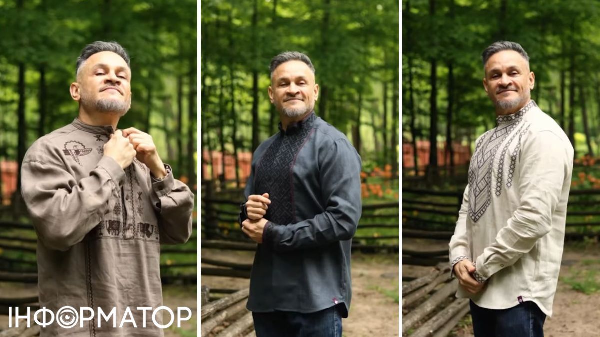 Эктор Хименес-Браво примерил три вышиванки, чтобы украинцы выбрали одну. Ектор Хіменес-Браво