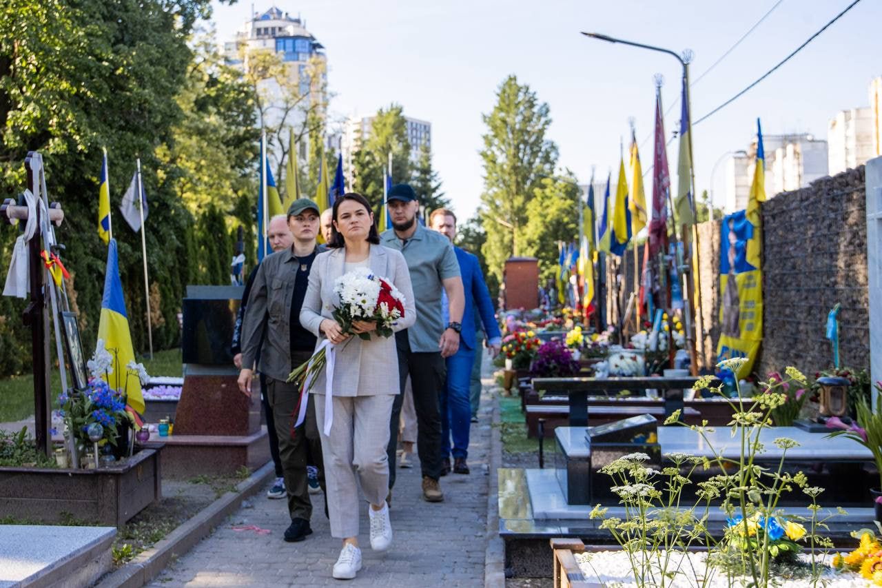 Тихановская приехала в Киев 25 мая. Фото: x.com/Tsihanouskaya Тихановская Беларусь