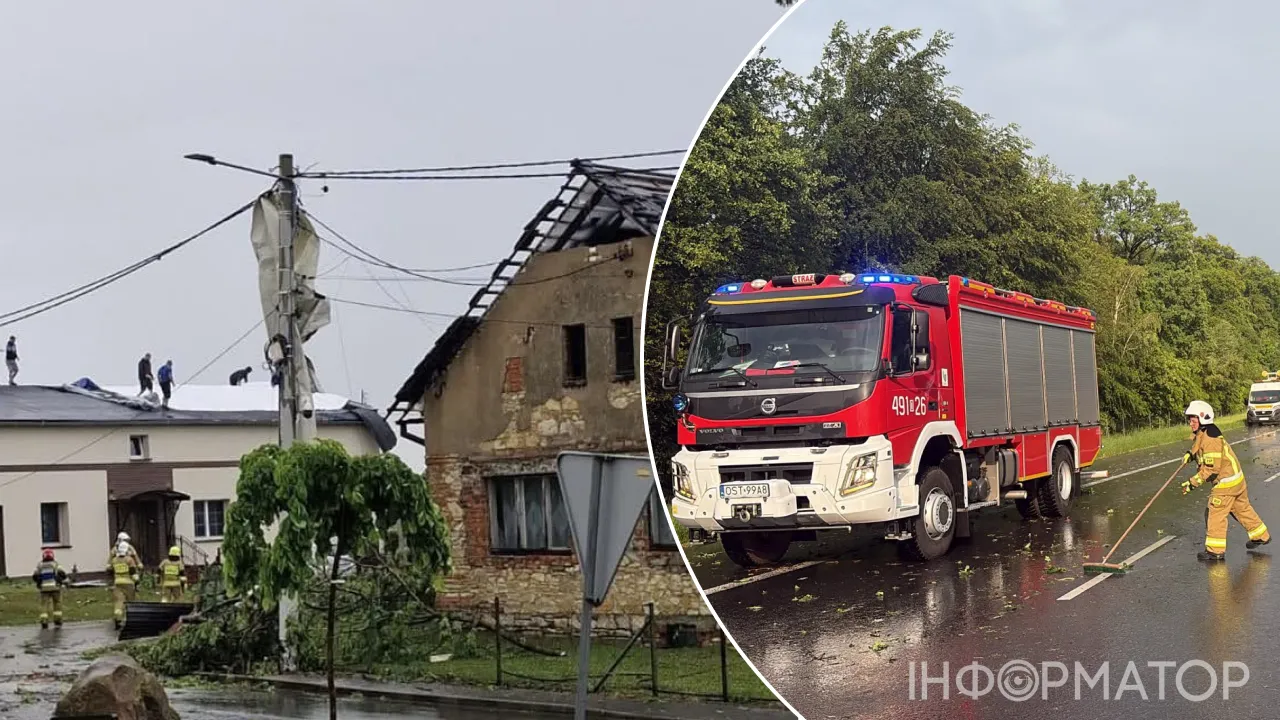 Пожарные, непогода