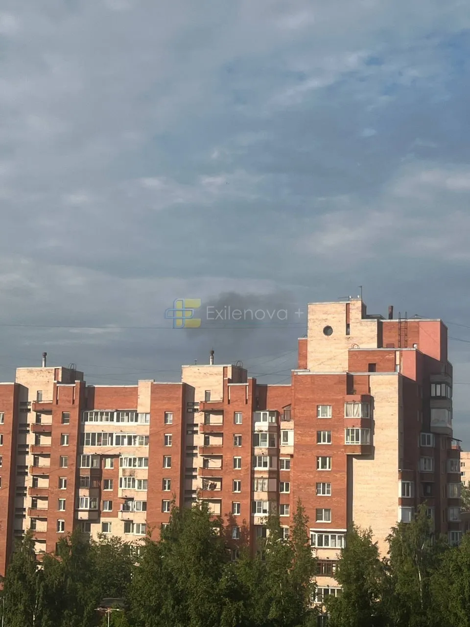 Дым из морского порта
