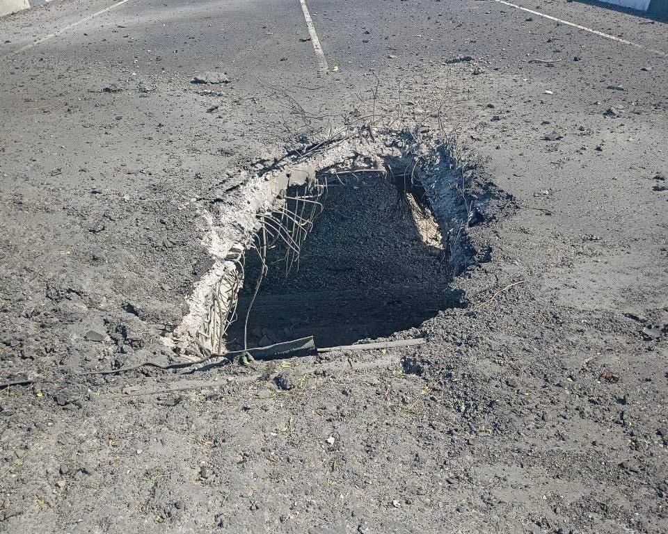 Наслідок удару по мосту Наслідок удару по мосту
