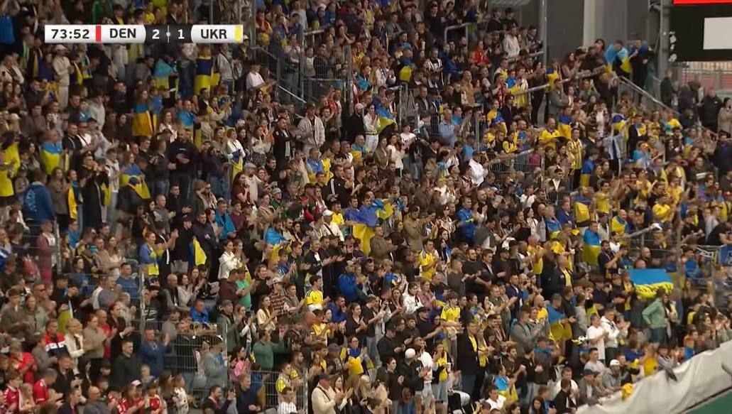 Украинские болельщики, скриншот с видео Украинские болельщики, скриншот с видео