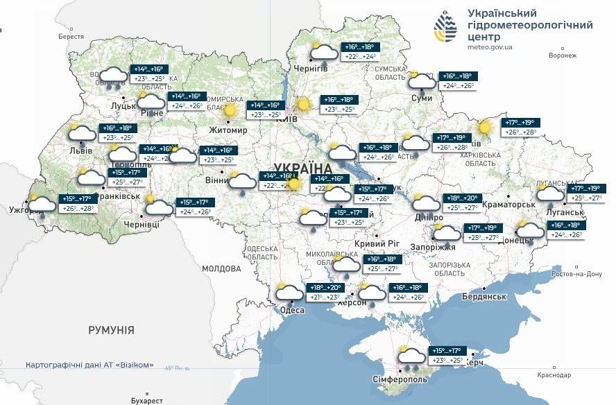 Карта погоды. Карта
