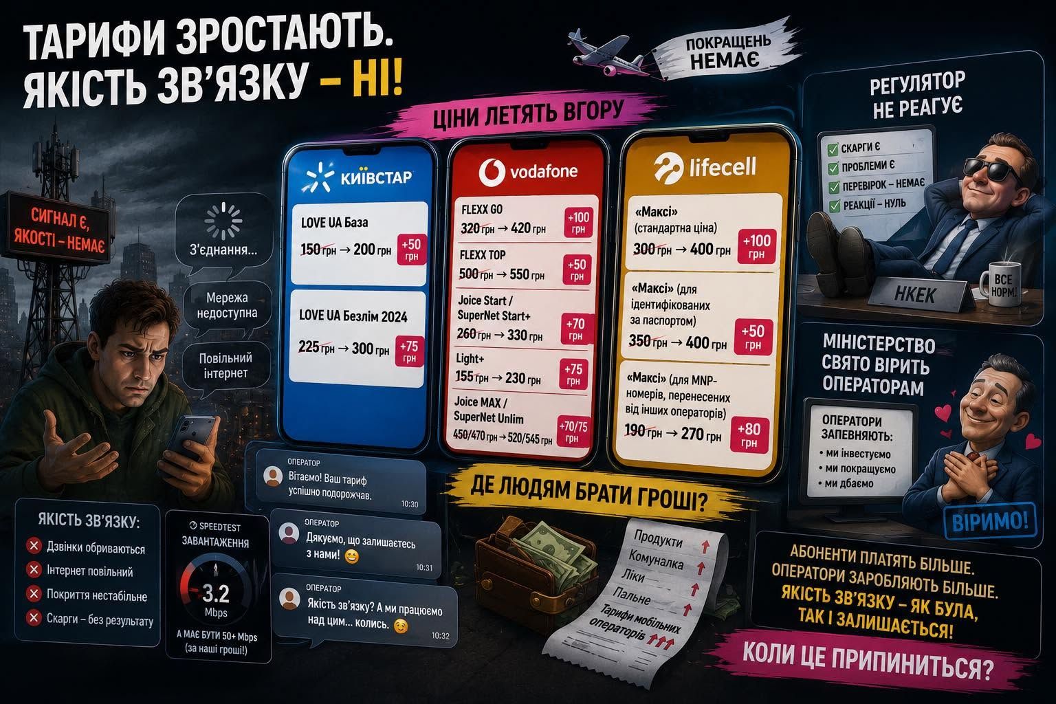 Київстар, Vodafone і lifecell підняли тарифи - нардеп назвав справжню причину здорожчання 1