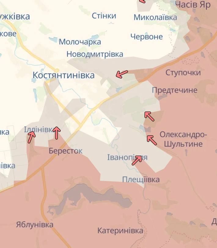 Бои в районе Константиновки Бои в районе Константиновки