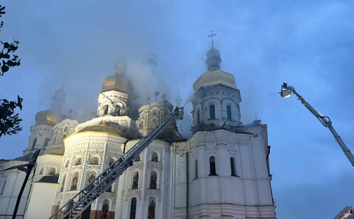 Храм получил серьезные повреждения в результате атаки. Храм