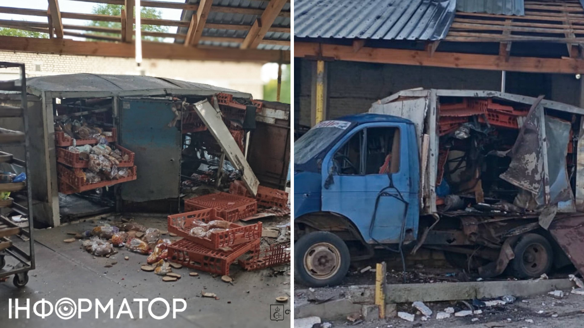 Вночі російські дрони атакували хлібокомбінат в Глухові під час завантаження продукції