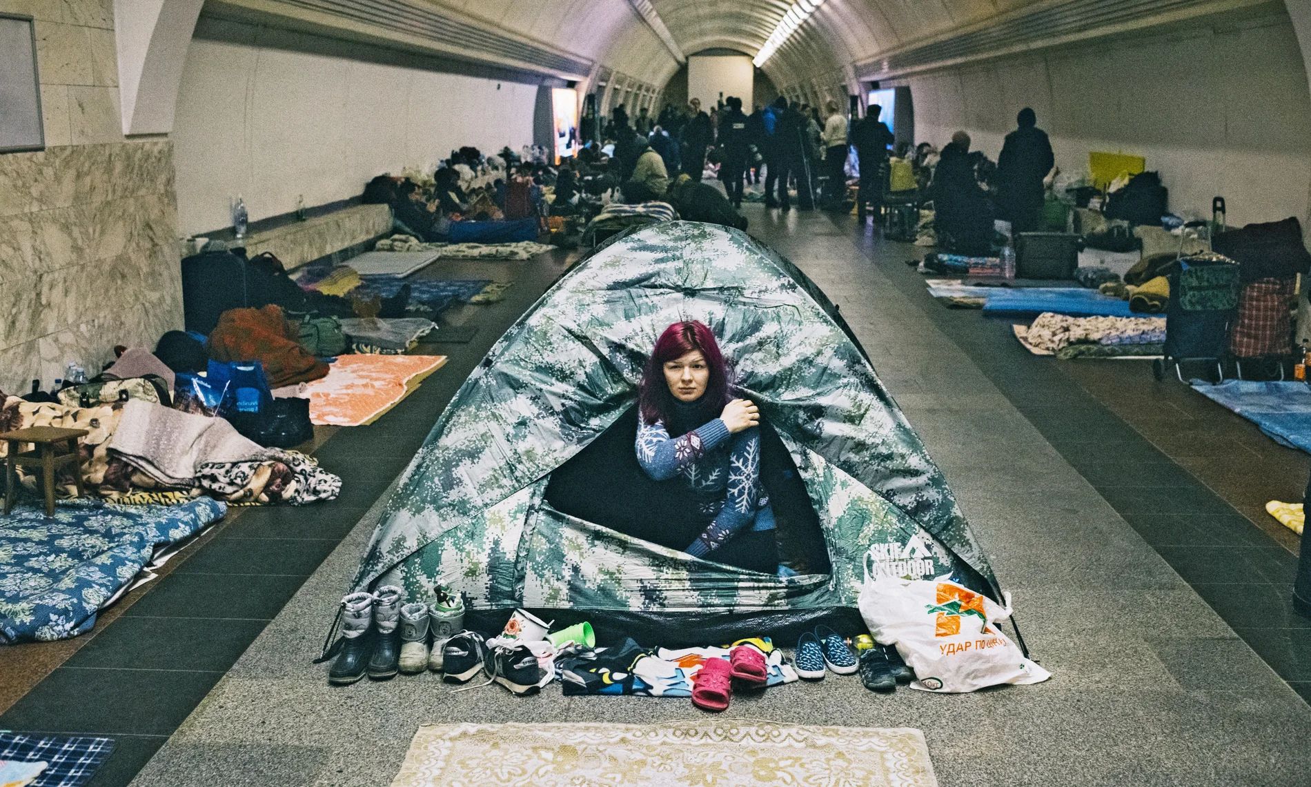 Станція метро Дорогожичі, Київ, 2 березня 2022 року. Фото: Максим Дондюк Станція метро Дорогожичі, Київ, 2 березня 2022 року. Фото: Максим Дондюк
