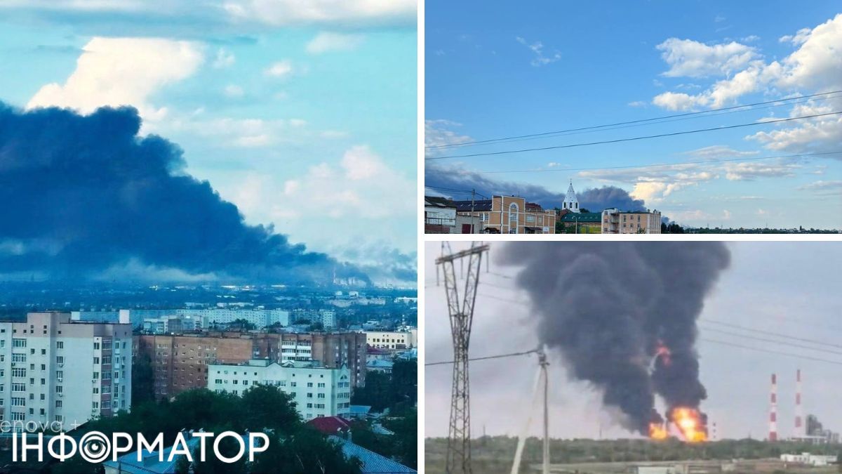 Сызранский НПЗ удар, Фото: телеграмм-каналы, коллаж: Информатор