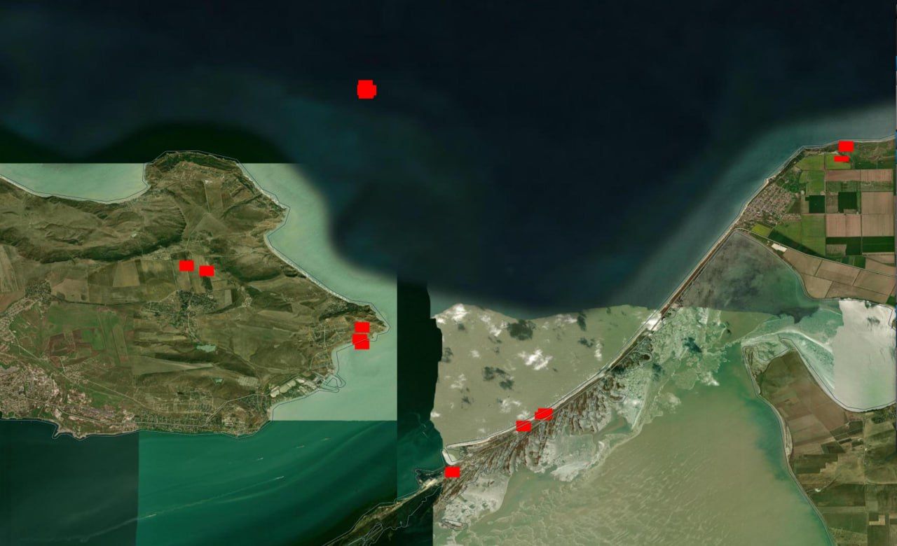 NASA FIRMS фиксирует пожары в Азовском море