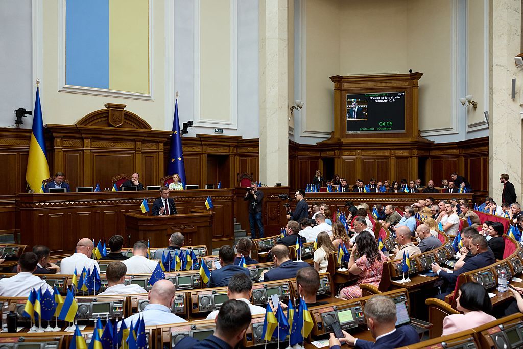 За хвилини до вирішального голосування за склад уряду у Верховній Раді 16 липня. Фото: Getty Images. Голосування у Раді