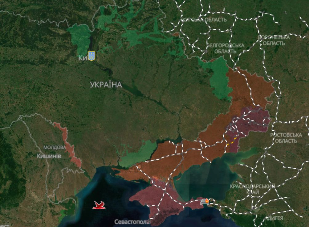 Оккупированные территории Украины по состоянию на 22 июля