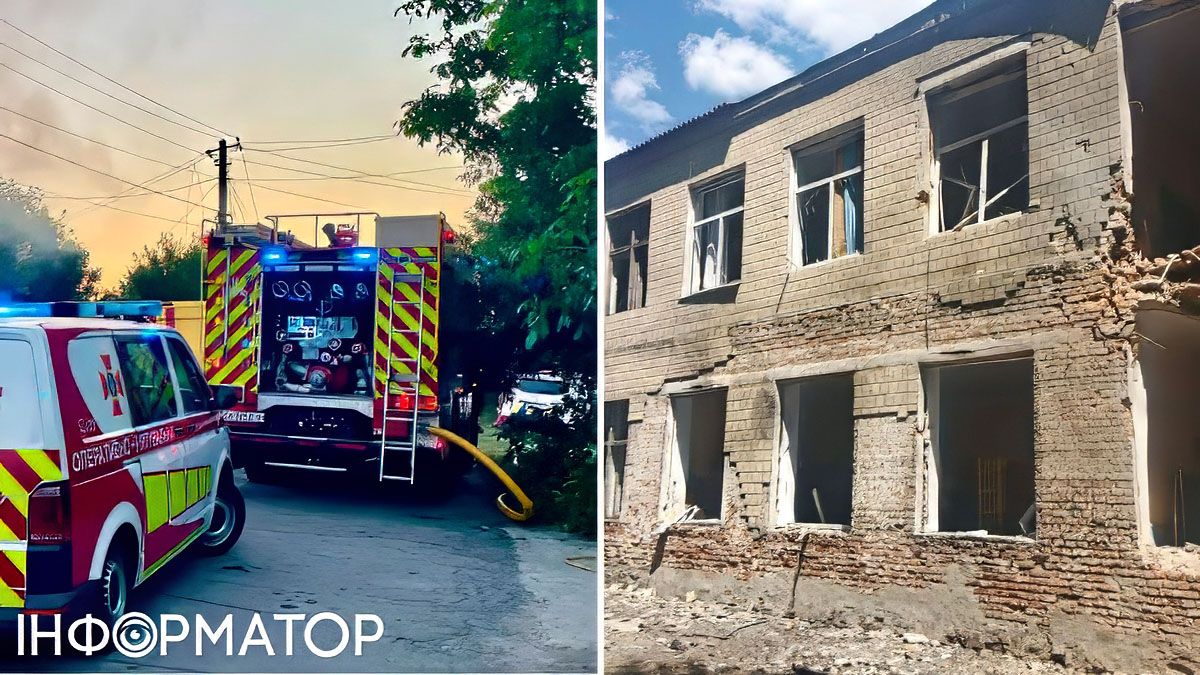 В Черкасской области российский дрон повредил лицей - разрушена стена и перекрытие