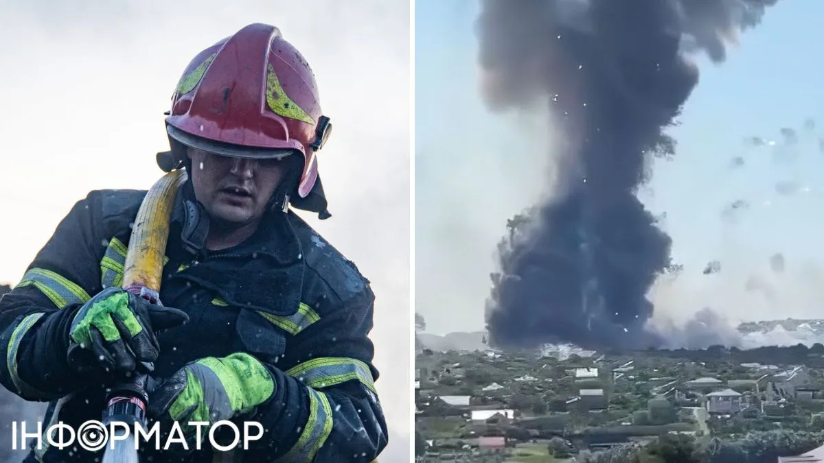 взрыв полигон Хмельницкий фото ДСНС иллюстративный, кадр из видео (взрывы в Хмельницком), коллаж: Информатор