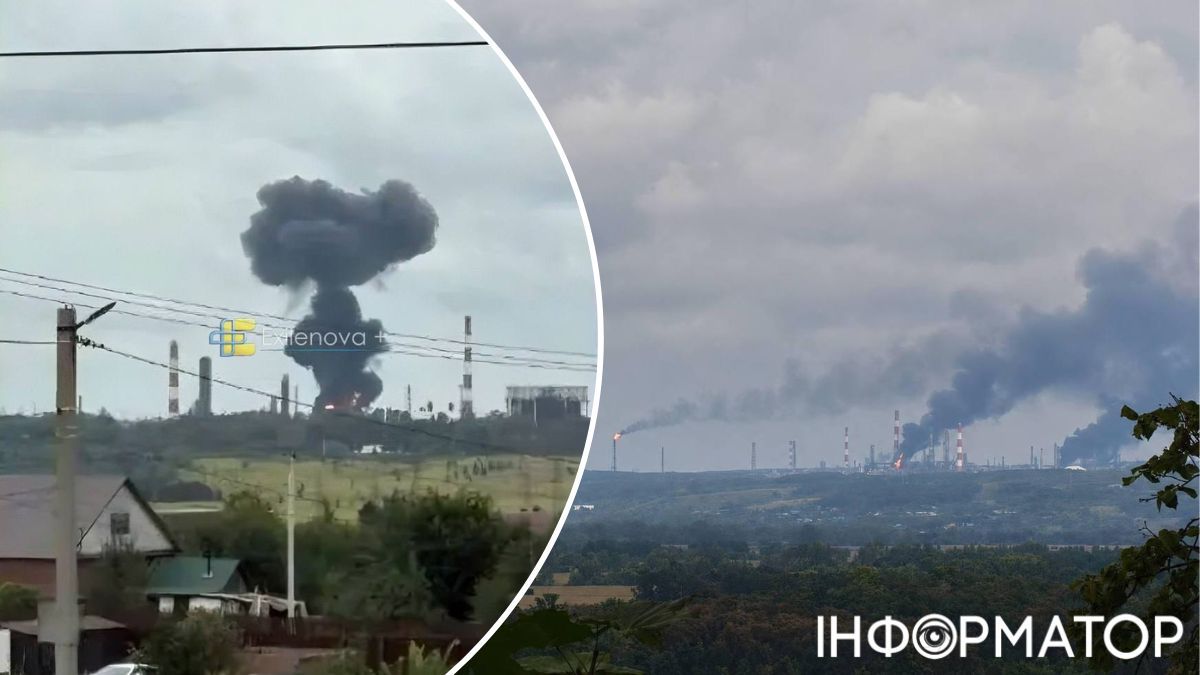 В Уфе после атаки дронов вспыхнул пожар на НПЗ "Башнефть-Уфанефтехим"