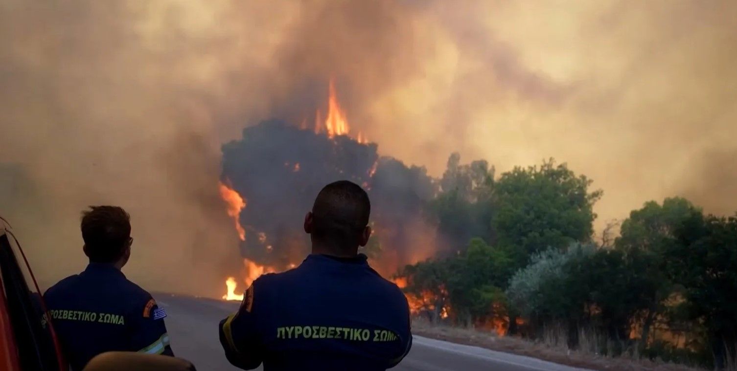 пожежа в Греції пожежа в Греції