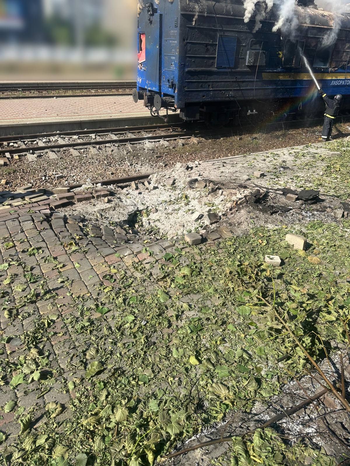 Вес поезда после атаки. Фото: УЗ Вес поезда после атаки. Фото: УЗ