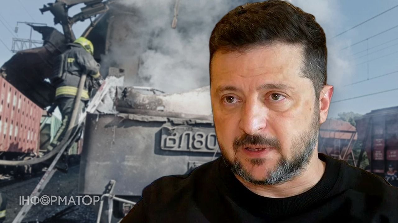 Зеленський відреагував на удар РФ по пасажирському потягу на Одещині і попросив більше засобів ППО у союзників