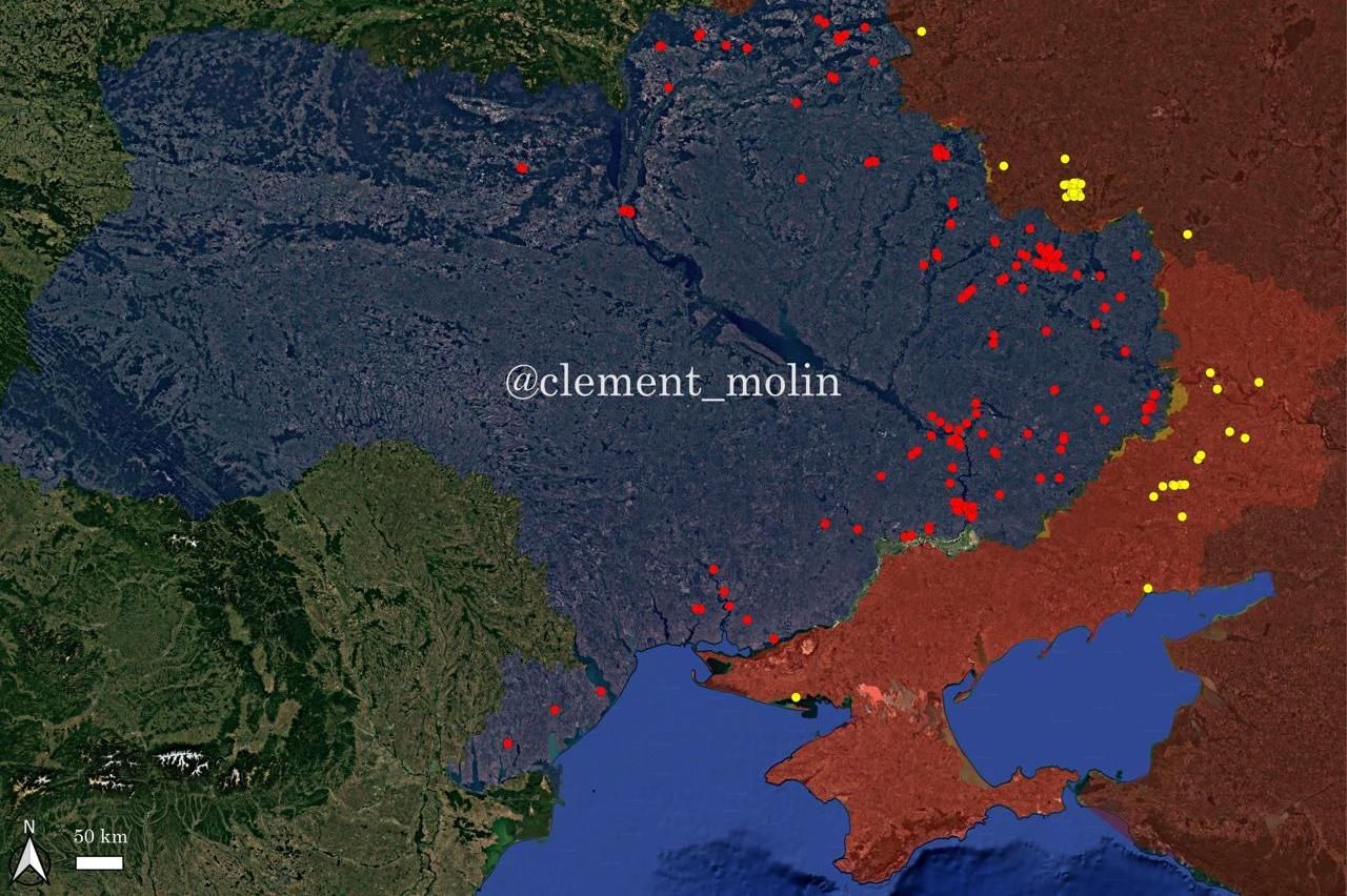 РФ имеет большие успехи в уничтожении украинских АЗС Карта