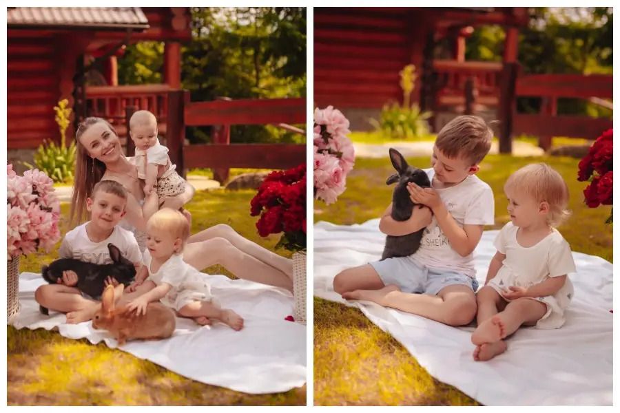 Анна Сагайдачная устроила сыну фотосессию мечты с кроликами