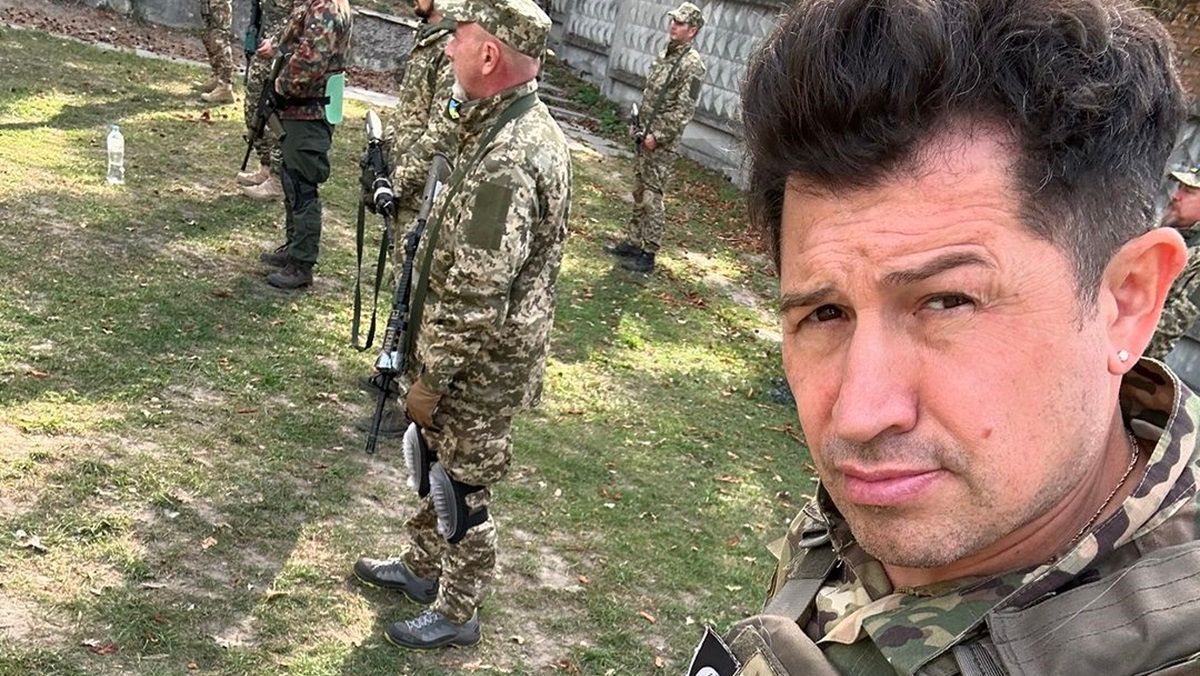 Андрей Джеджула во время тренировок на полигоне Джеджула