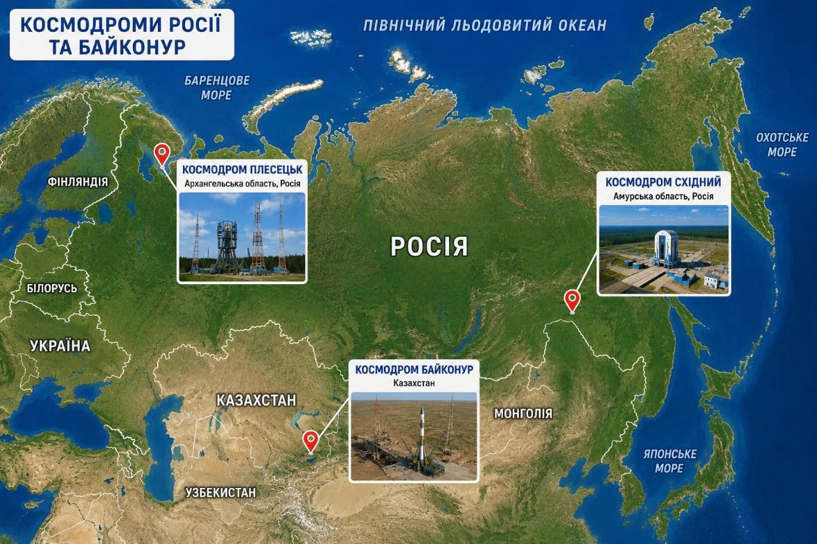 Откуда Россия запускает спутники "Рассвет" Откуда Россия запускает спутники "Рассвет"