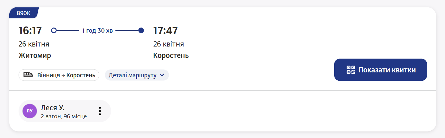 Электронный билет на поезд Электронный билет на поезд