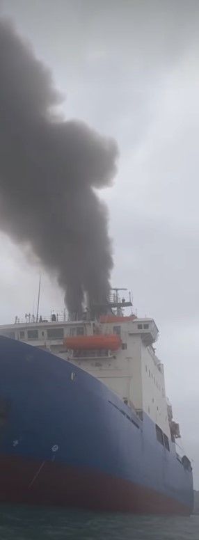 Атаковане судно, скриншот з відео