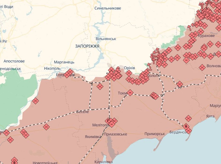 Штурми росіян на Запоріжжі знизились на 40%