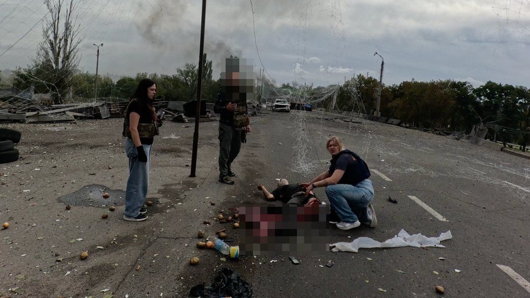 Журналистка помогла пострадавшему мужчине Помощь