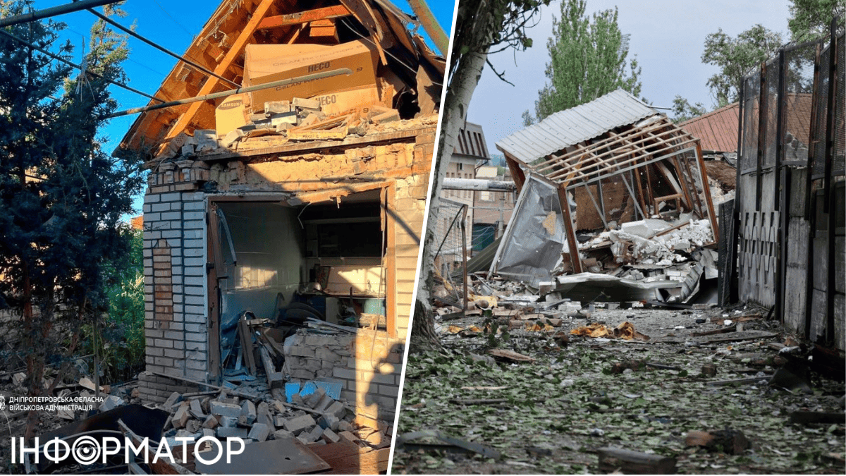 последствия обстрела Днепропетровщины